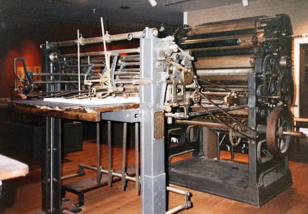 Nick Howard took this photo of the Rubel offset press at the Smithsonian’s American History Museum in 1988. PHOTO: NICK HOWARD