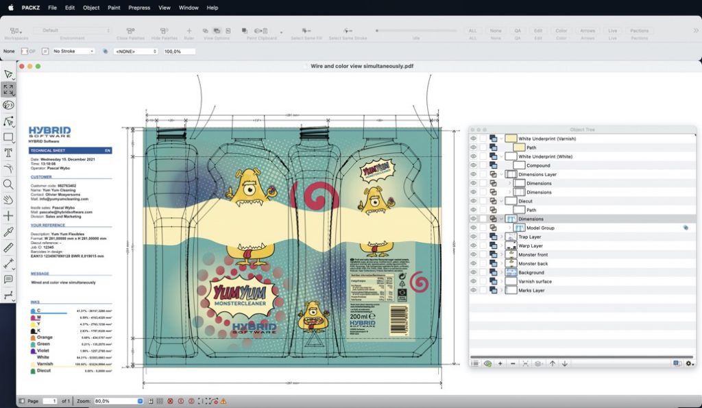 Hybrid Software releases new version of Packz PDF editor for labels and packaging